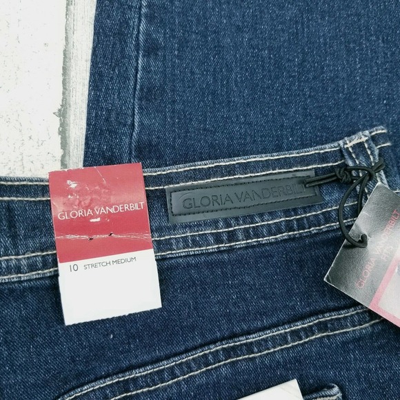 Gloria Vanderbilt Stretch Classic Fit High Rise Jeans‎ Womens Size 10 M Blue NWT - Picture 8 of 10